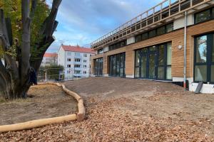 Außenansicht im Bau